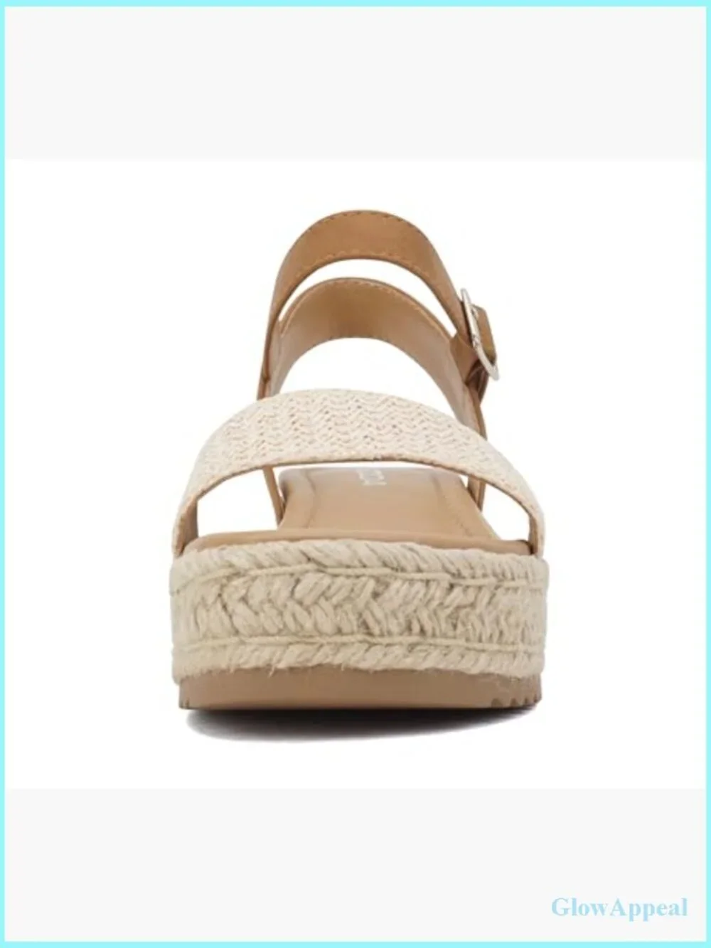 Open Toe Ankle Strap Platform Espadrille Sandal